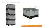 Fácil de limpiar y mantener, el contenedor de plástico colapsable cumple estándares higiénicos.